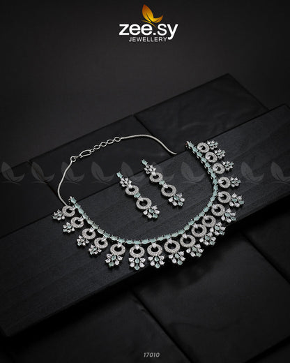Statement Pieces Necklace Silver Mint Green