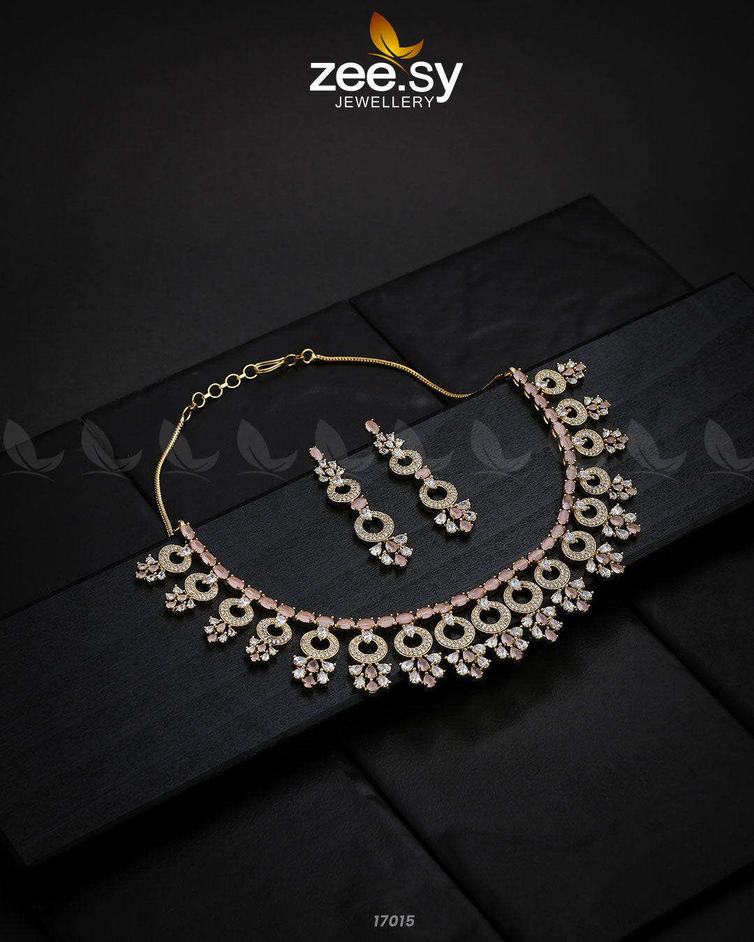 Statement Pieces Necklace Golden Mint Pink