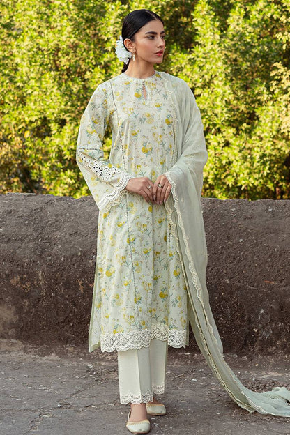 Cross Stitch | Premium Lawn 24 | LIME PRIMROSE - Pakistani Designer Dress - by Cross Stitch | Type: Formal - 100% Original at Saira Sultan