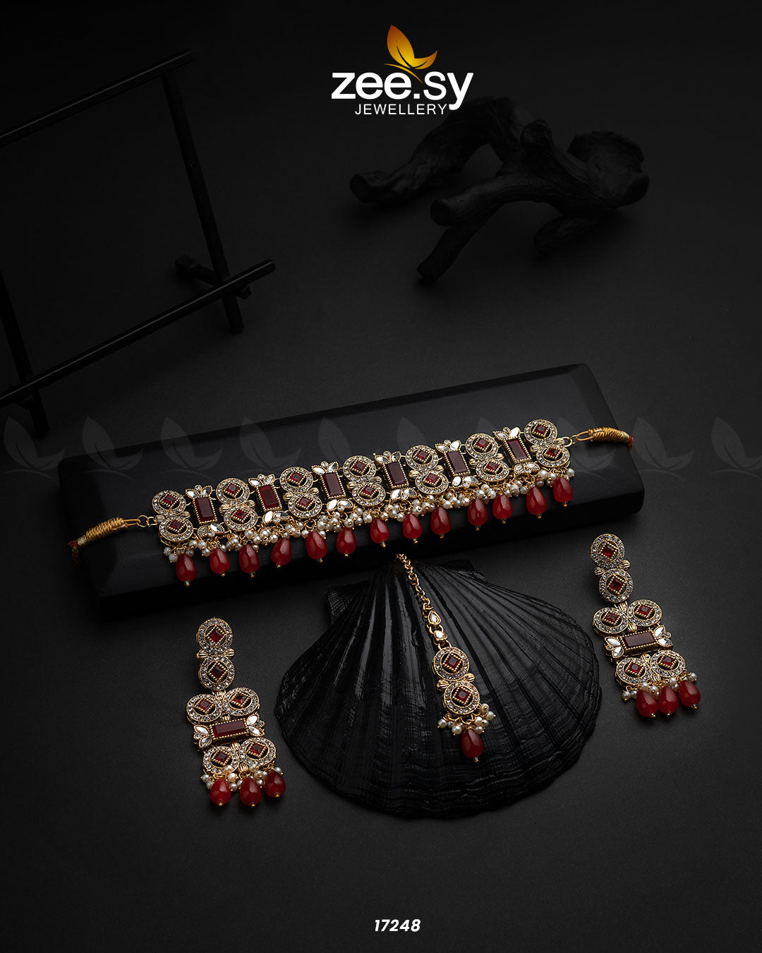 Infinite Necklace Golden Red