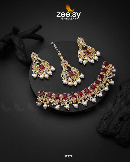 Guluband Necklace Red