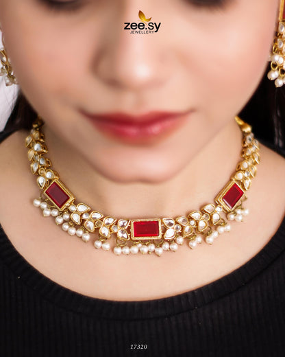 Stunning Necklace Red