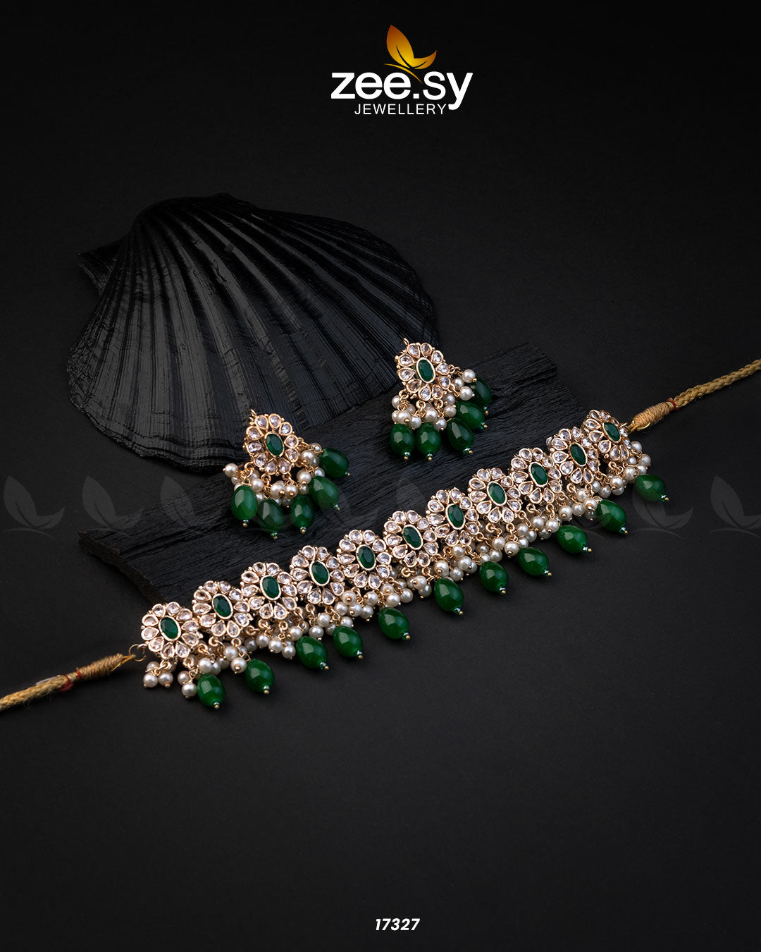 Blooming Flower Necklace Silver Pearl