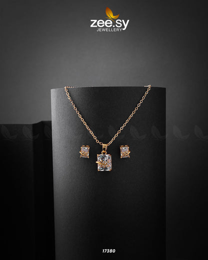 Cubic Sterling Pendant White