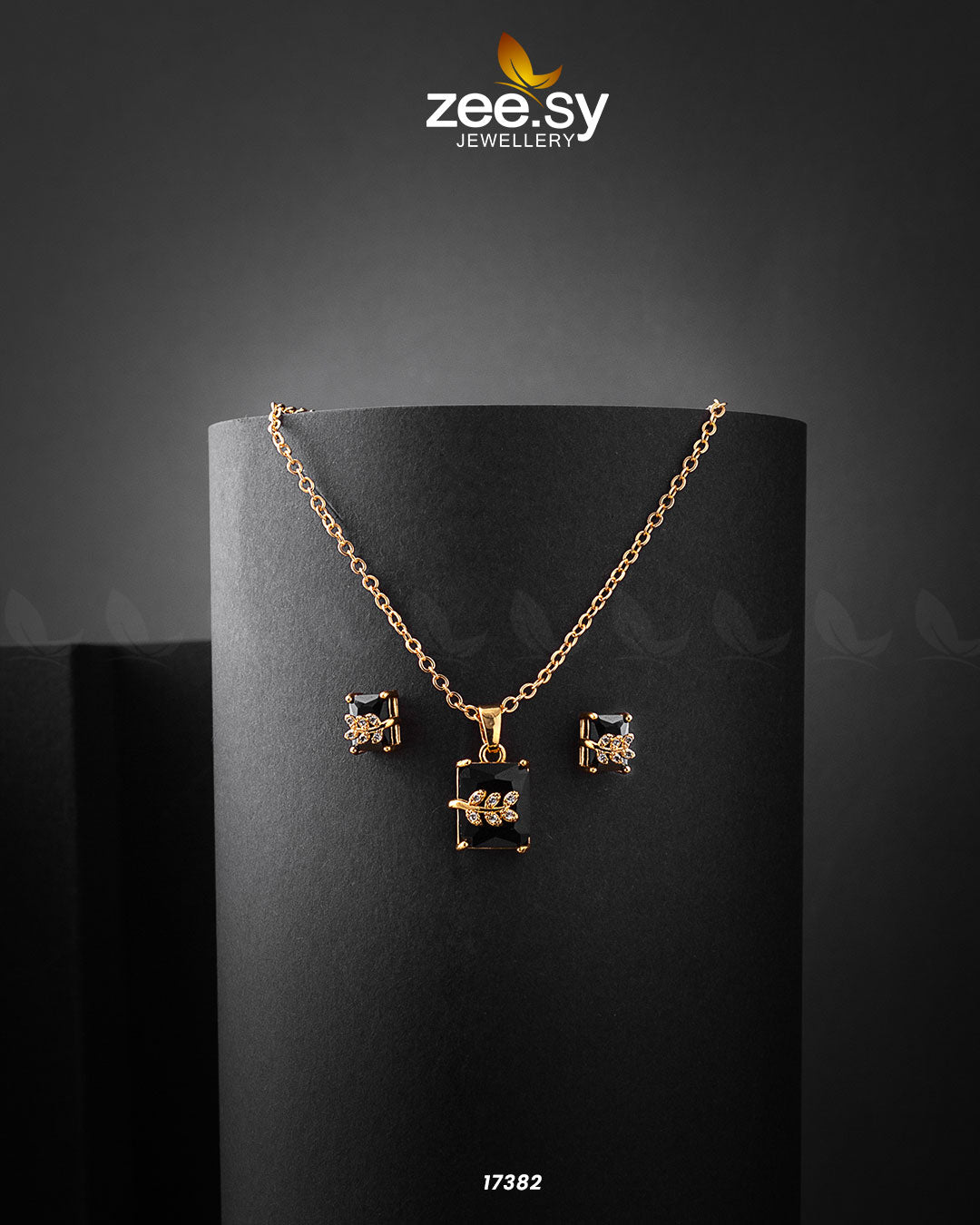 Cubic Sterling Pendant Black
