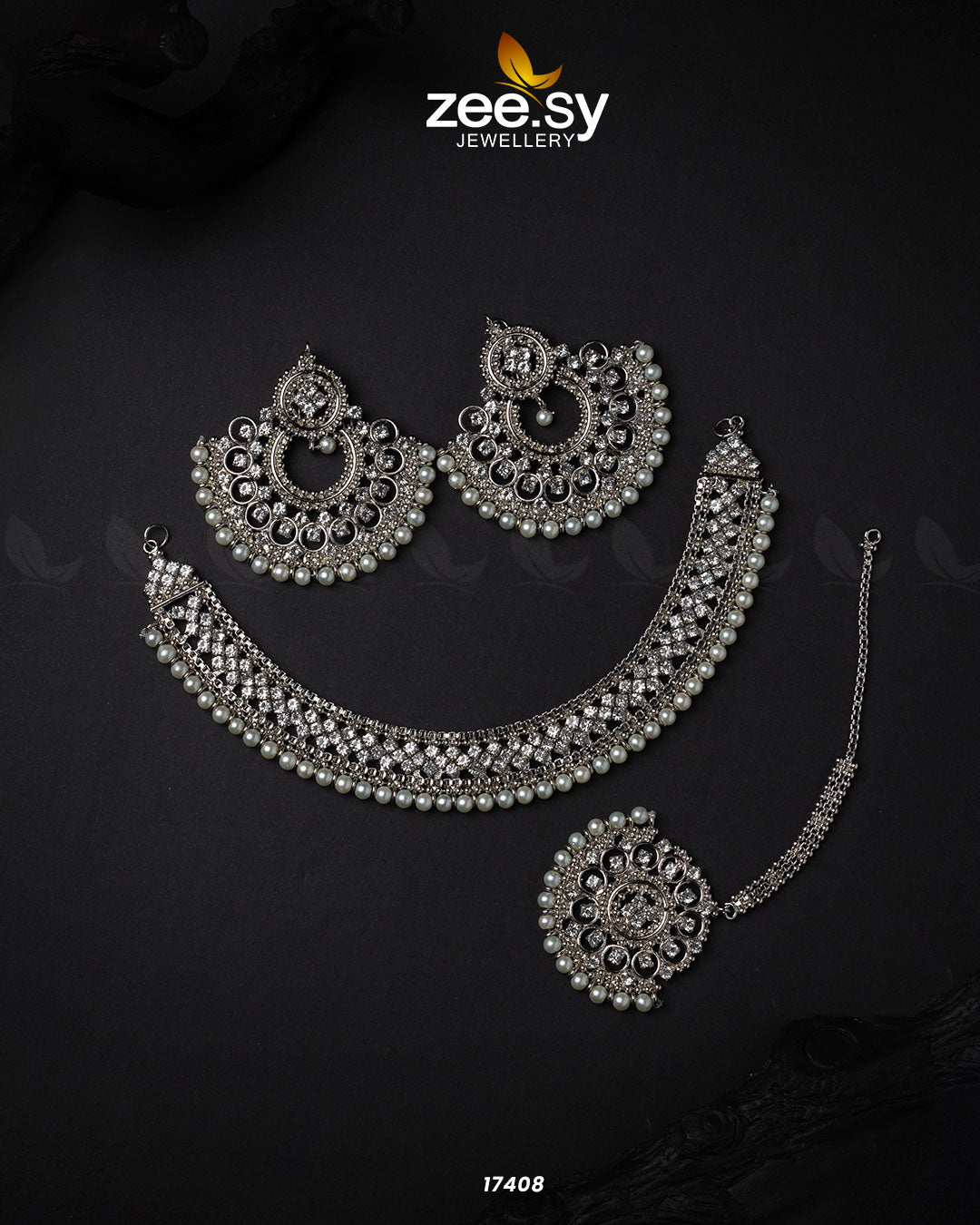 Gul-E-Rana Necklace Silver