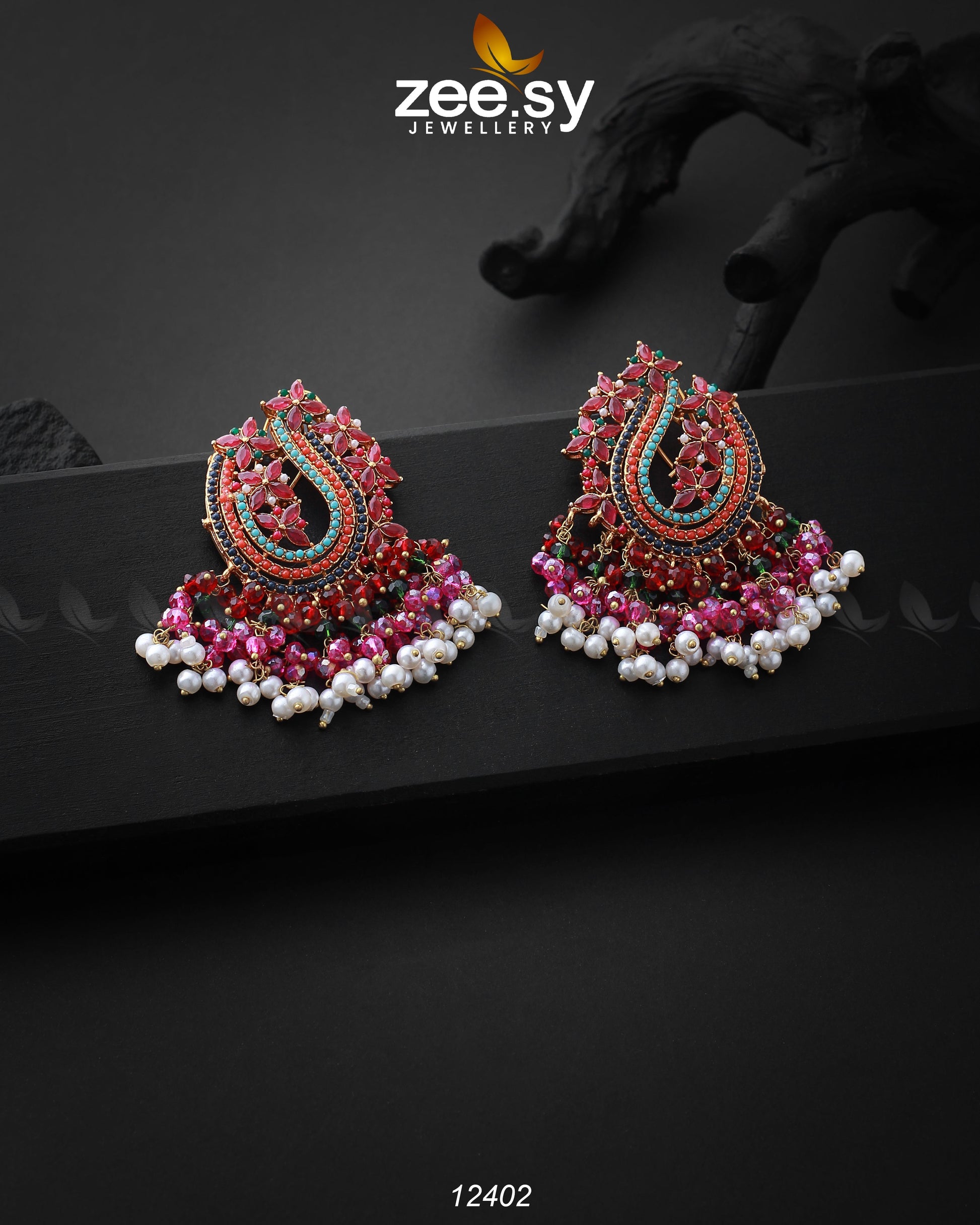 Mayuri Earings Red