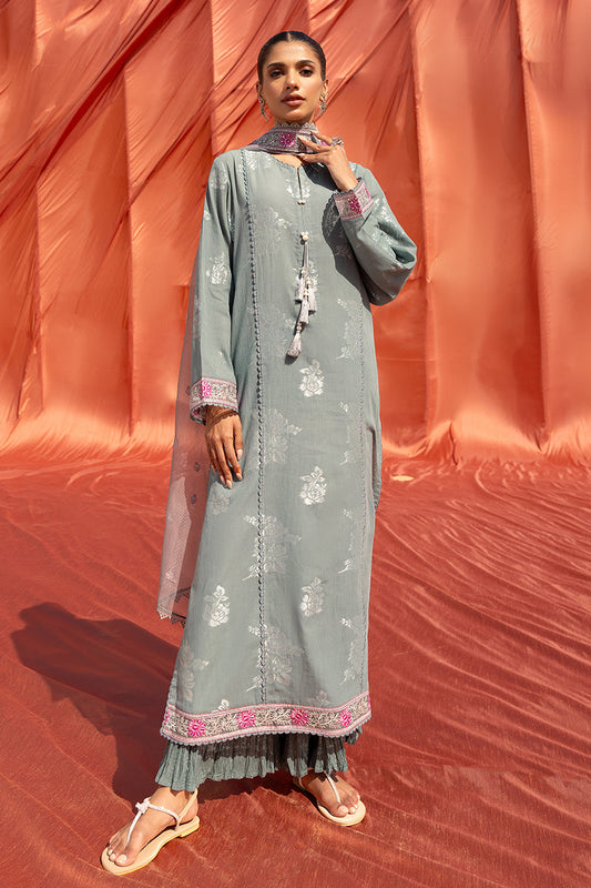 Cross Stitch | Eid Lawn 24 | SILVER SHINE - Pakistani Designer Dress - by Cross Stitch | Type: Luxury - 100% Original at Saira Sultan
