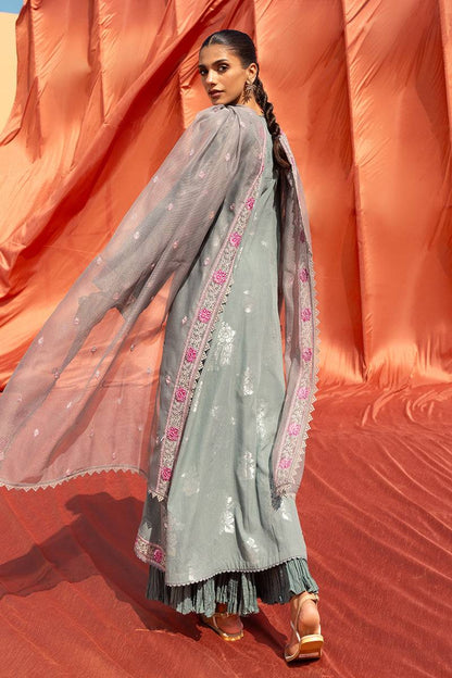 Cross Stitch | Eid Lawn 24 | SILVER SHINE - Pakistani Designer Dress - by Cross Stitch | Type: Luxury - 100% Original at Saira Sultan