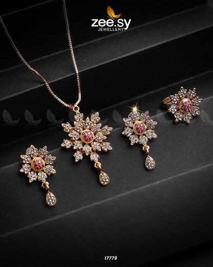 Barocco Necklace Golden Pink