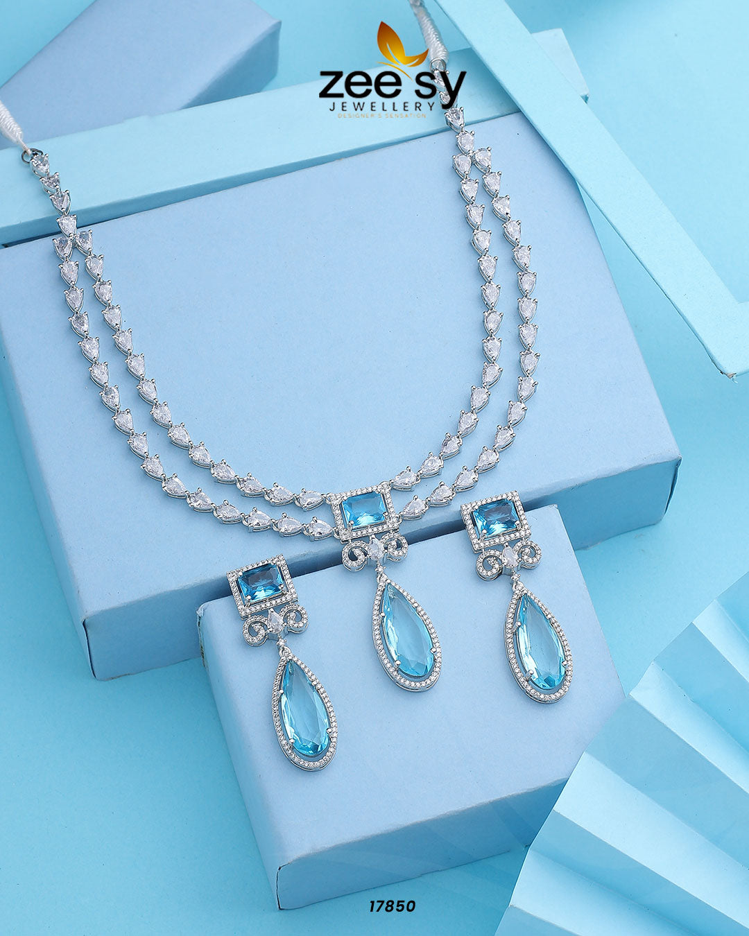 Unique Necklace Silver turquoise