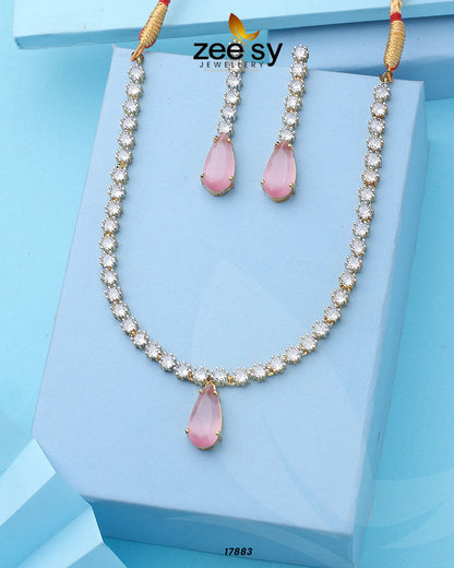 Raffealla's Necklace Golden Mint Pink