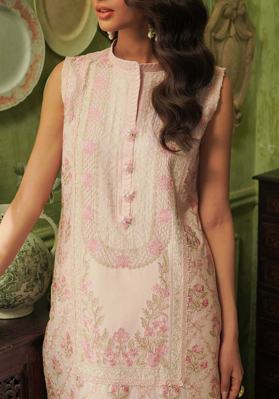 Zarqash | Tresor Luxury Lawn 24 | ZQT 003 FLORA - Pakistani Designer Dress - by Zarqash | Type: Luxury - 100% Original at Saira Sultan
