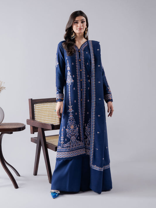 Faiza Faisal | Winter Edit 2024 | NAILA XS Navy Blue Karandi