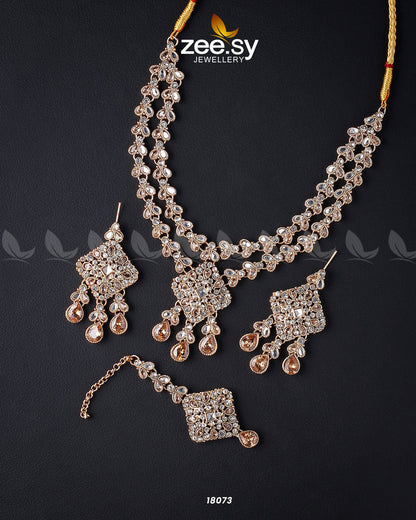 Juggan Necklace Set Golden Champagne