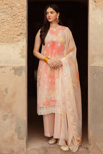 Cross Stitch | Premium Lawn 24 | PEACH BLUSH - Pakistani Designer Dress - by Cross Stitch | Type: Formal - 100% Original at Saira Sultan