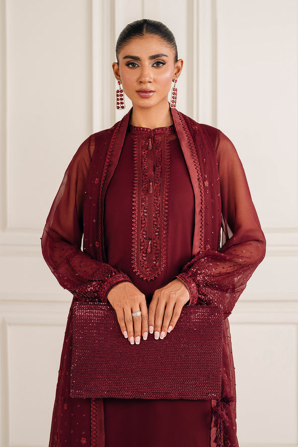 Baroque | Luxury Pret 25 | EMBROIDERED CHIFFON PR-1136 - Pakistani Designer Dress - by Baroque - Type : Ladies Clothes - 100% Original at Saira Sultan