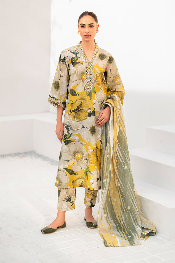 Baroque | Luxury Pret 24 | LAWN UF-669 - Pakistani Designer Dress - by Baroque | Type: Luxury - 100% Original at Saira Sultan