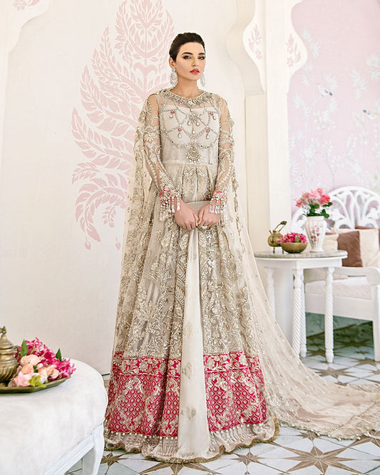 Gulaal | Wedding Formals | Jeune Embroidered Net 3-Piece Suit WS-02 - Pakistani Designer Dress - by Gulaal | Type: Bridal - 100% Original at Saira Sultan
