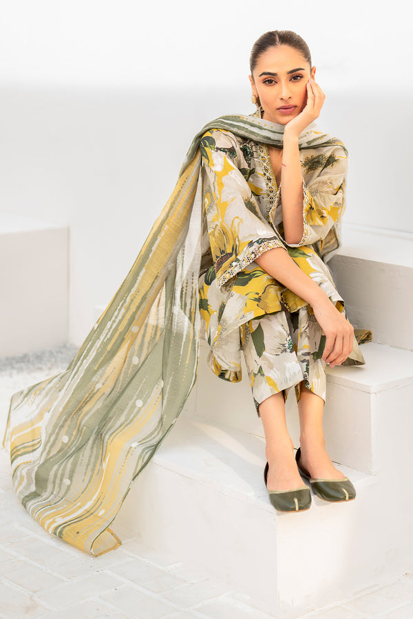 Baroque | Luxury Pret 24 | LAWN UF-669 - Pakistani Designer Dress - by Baroque | Type: Luxury - 100% Original at Saira Sultan