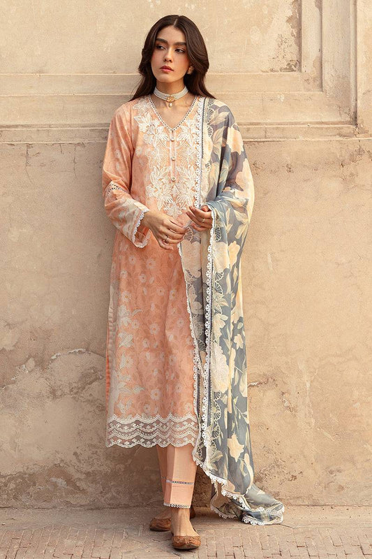 Cross Stitch | Premium Lawn 24 | SUNSET FLORA - Pakistani Designer Dress - by Cross Stitch | Type: Formal - 100% Original at Saira Sultan