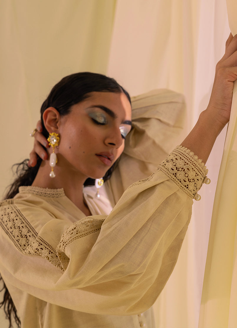 Image | Spring Basics 25 | IJSL-213709-11998 M Pale Yellow Jacquard