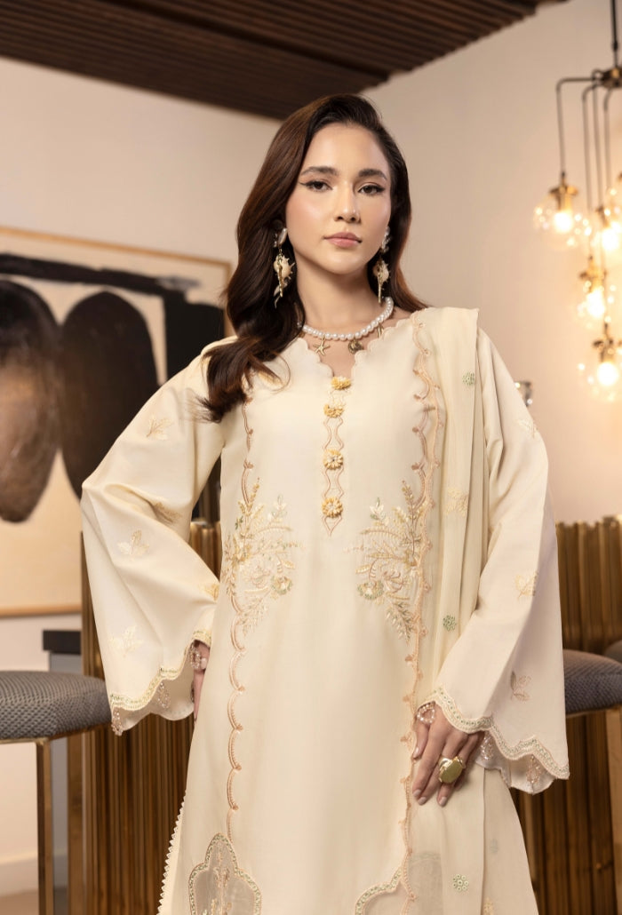 Humdum | Dilkash 25 | Dilkash - D07 M Cream Lawn