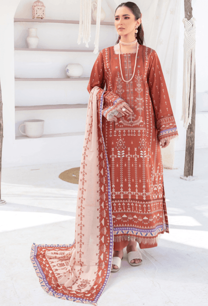 Humdum | Saira Bano Lawn 24 | D03 - Pakistani Designer Dress - by HumDum | Type: Casuals - 100% Original at Saira Sultan