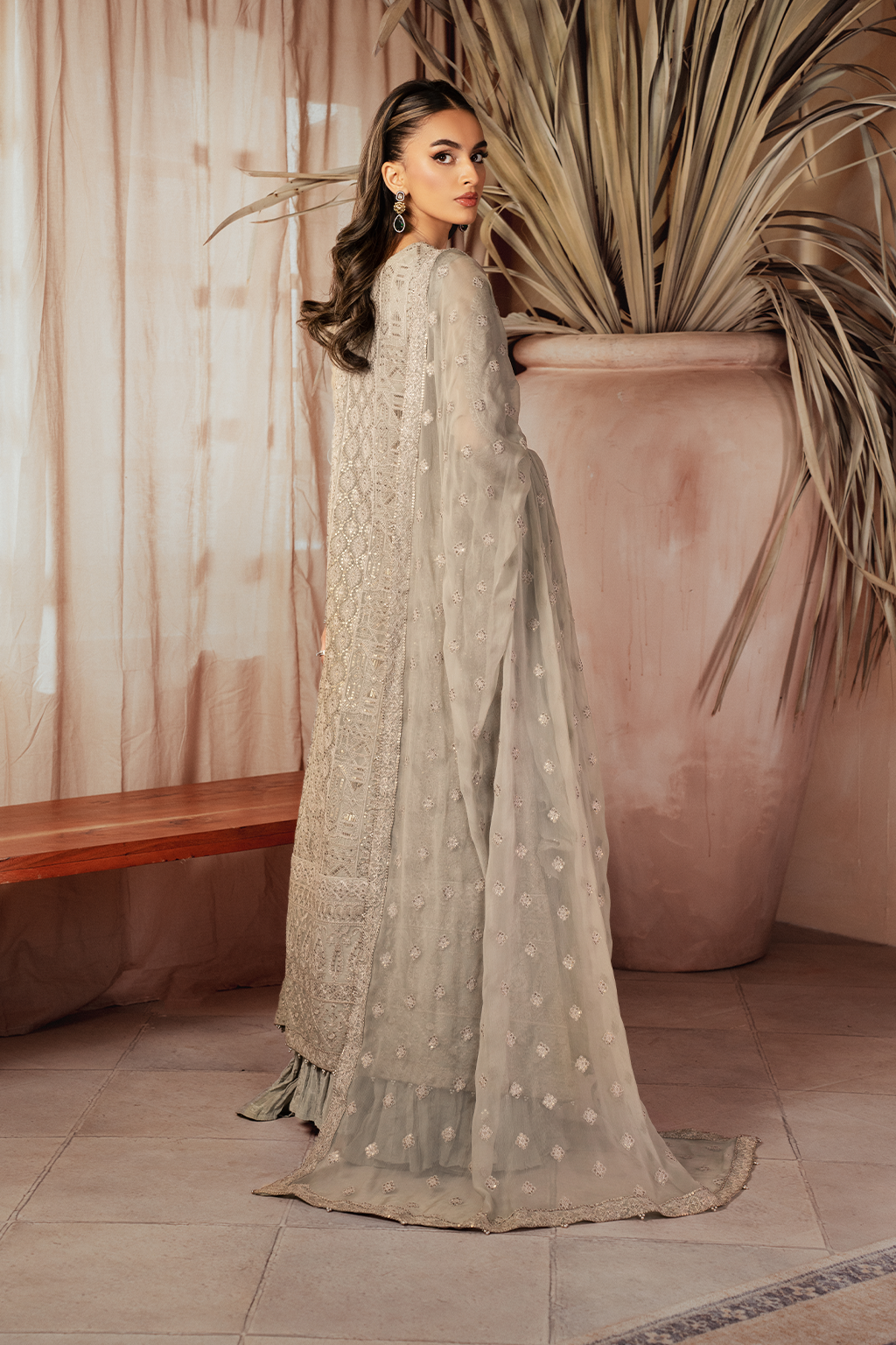 Iznik | Chiffon Kari | ICK-08 Embroidered Chiffon - Pakistani Designer Dress - by Iznik | Type: Bridal - 100% Original at Saira Sultan