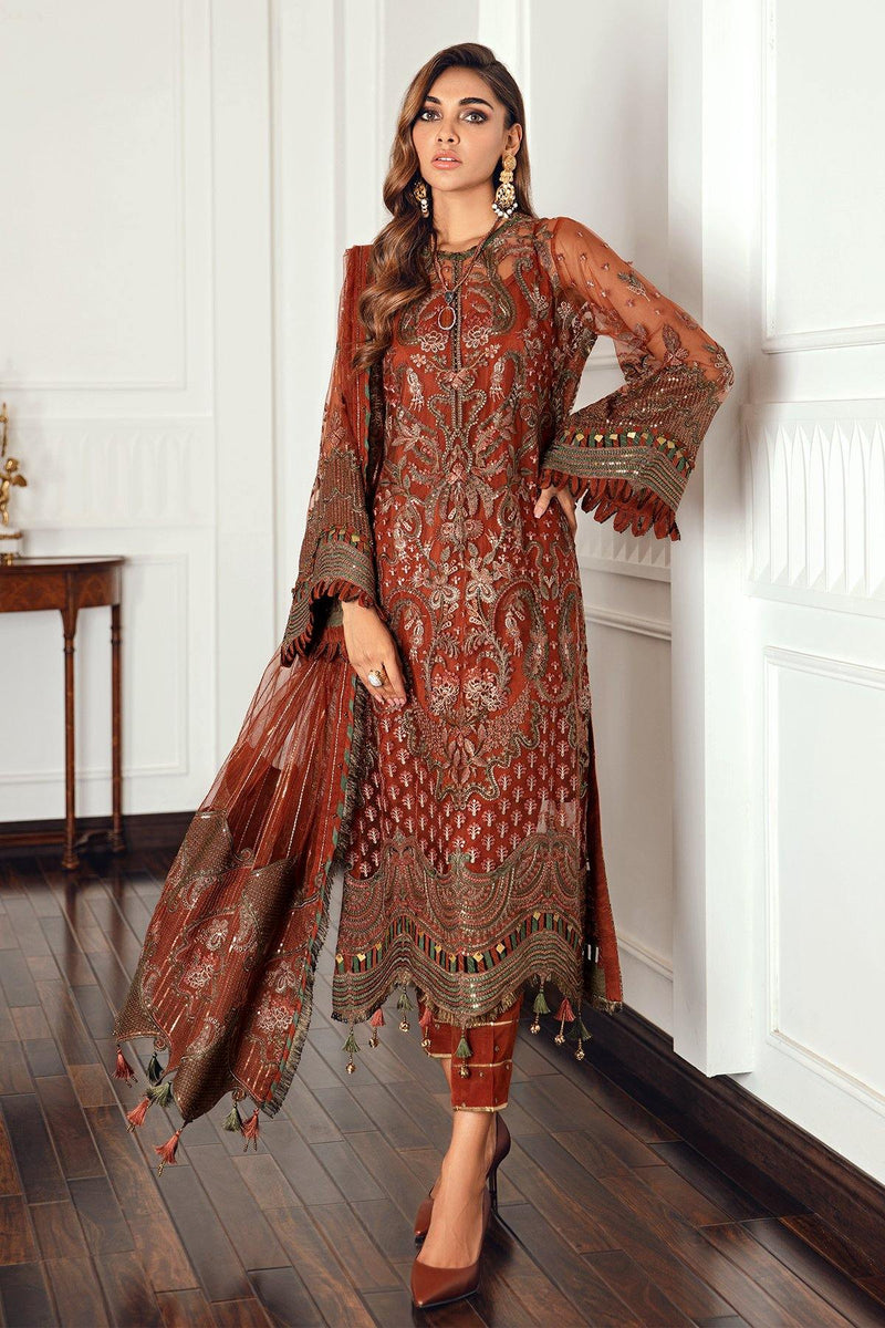 Jazmin | Formals Collection | NET UN-4018 - Pakistani Designer Dress - by Jazmin | Type: Formal - 100% Original at Saira Sultan