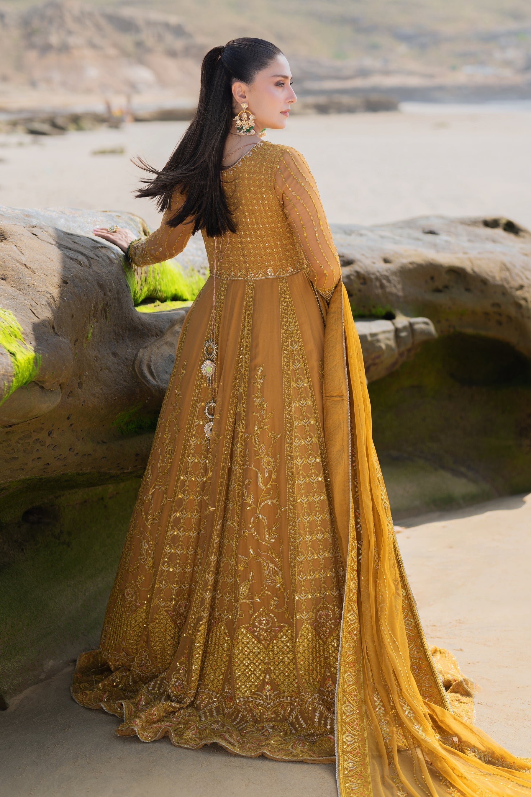 Naqshi | Sahil Kinaray | AINARA S Mustard Crinkle