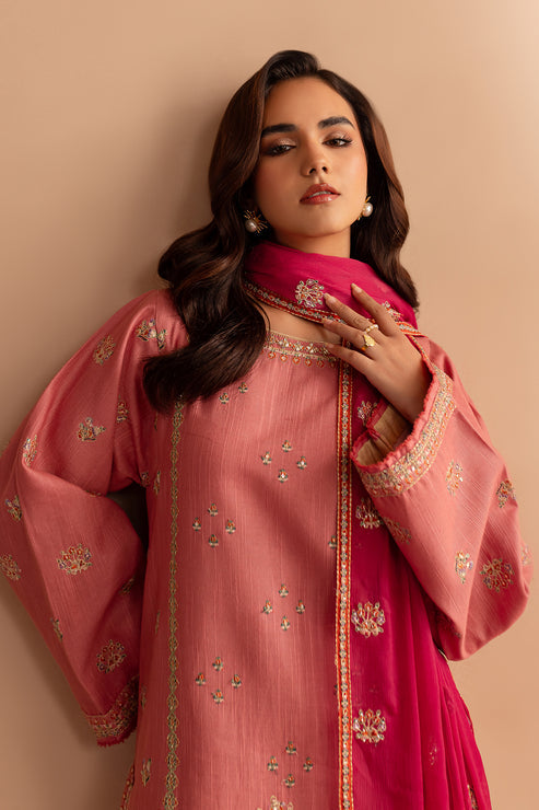 Emaan Adeel | Rangrez Collection | SOHNI M Pink Khaddar