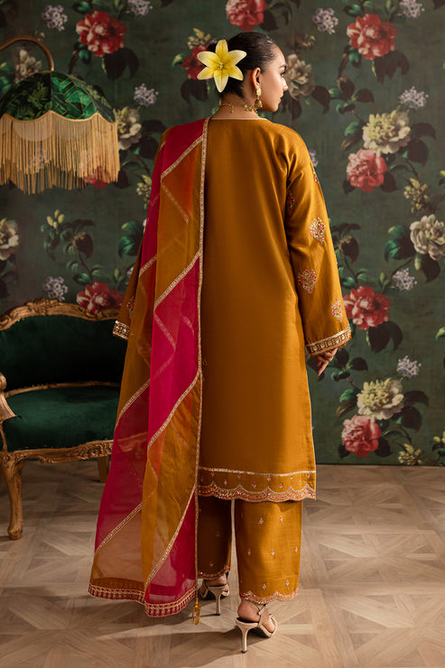 Emaan Adeel | Rangrez Collection | ARZOO S Brown Khaddar