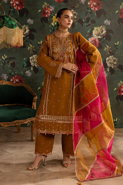 Emaan Adeel | Rangrez Collection | ARZOO XS Brown Khaddar
