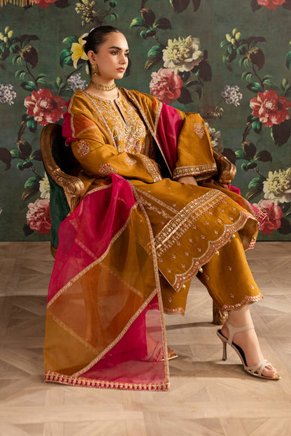 Emaan Adeel | Rangrez Collection | ARZOO XL Brown Khaddar