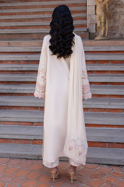 Qalamkar | Q Line Lawn 25 | QM-02 Cheri S White Lawn
