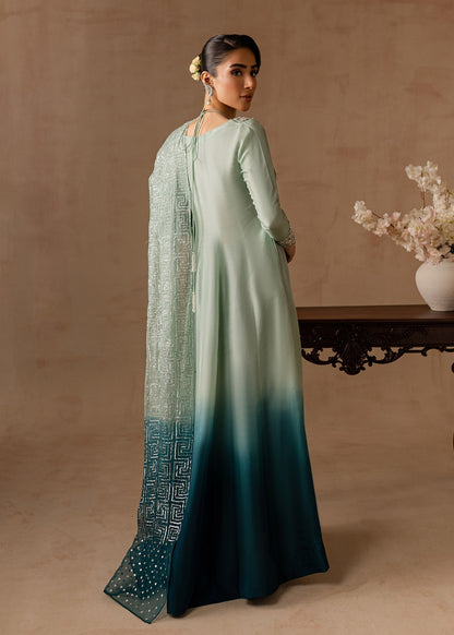 Maria Osama Khan | Noir Bliss Luxury Formals | Aazure XS Gray Raw Silk