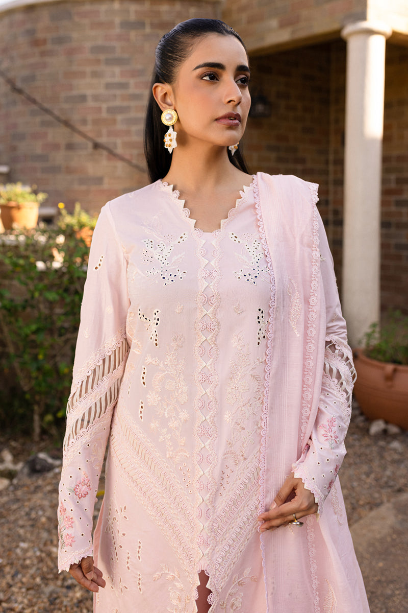 Qalamkar | Q Line Lawn 25 | QM-03 Rune XL Light Pink Lawn
