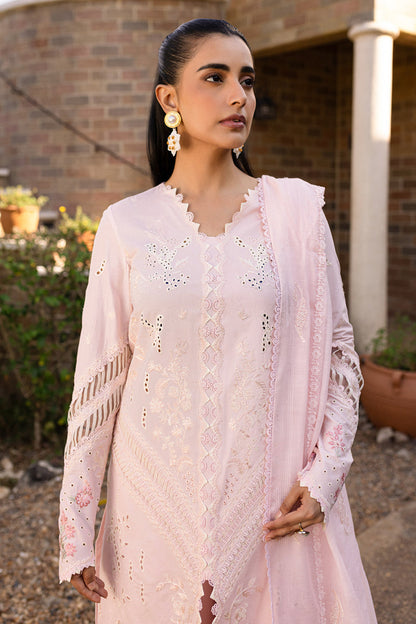 Qalamkar | Q Line Lawn 25 | QM-03 Rune XL Light Pink Lawn