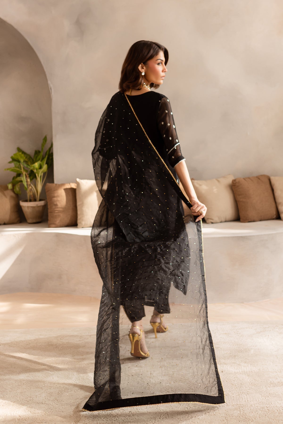 Vanya | Kaya Formals | KY-06 M Black Chiffon