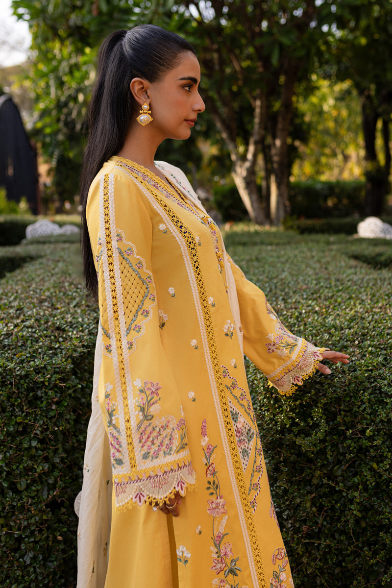 Qalamkar | Q Line Lawn 25 | QM-10 Olena L Yellow Lawn