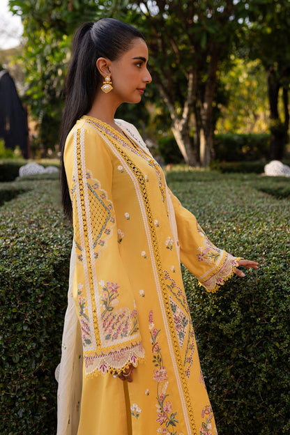 Qalamkar | Q Line Lawn 25 | QM-10 Olena L Yellow Lawn