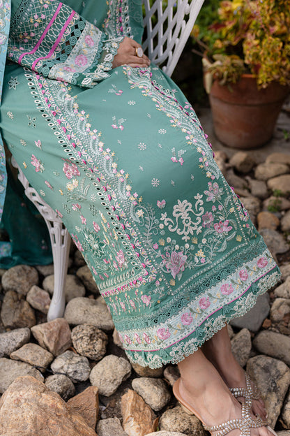Qalamkar | Q Line Lawn 25 | QM-06 Omi L Mint Green Lawn