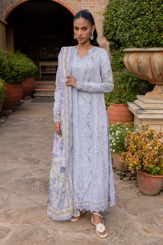 Qalamkar | Q Line Lawn 25 | QM-17 Lyla XS Light Blue Lawn