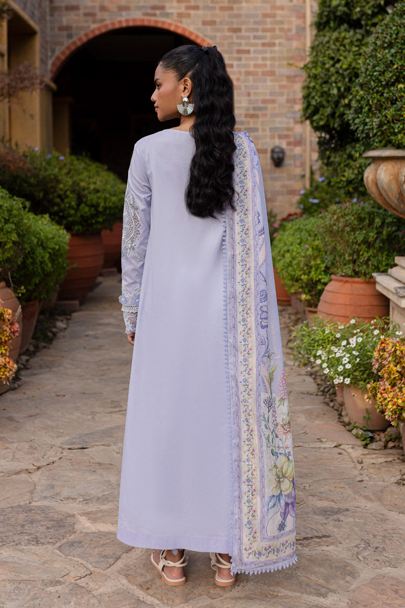 Qalamkar | Q Line Lawn 25 | QM-17 Lyla S Light Blue Lawn