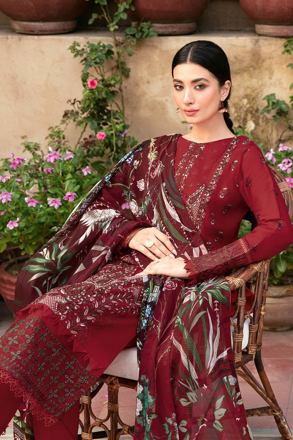 Ramsha | Luxury Lawn 24 | L-803 - Pakistani Designer Dress - by Ramsha | Type: Casuals - 100% Original at Saira Sultan