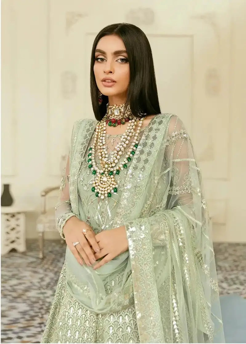 Akbar Aslam | Elinor Formals Vol 1| Florican - Pakistani Designer Dress - by Akbar Aslam | Type: Bridal - 100% Original at Saira Sultan