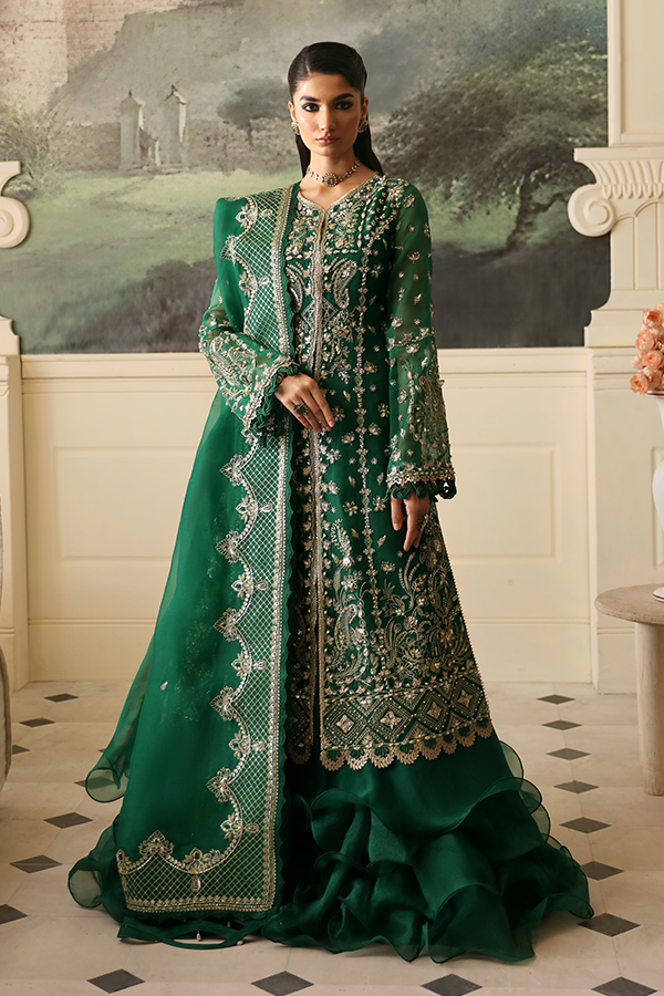 Nyra | Wedding Festive 24 | JADE XS Bottle Green Organza