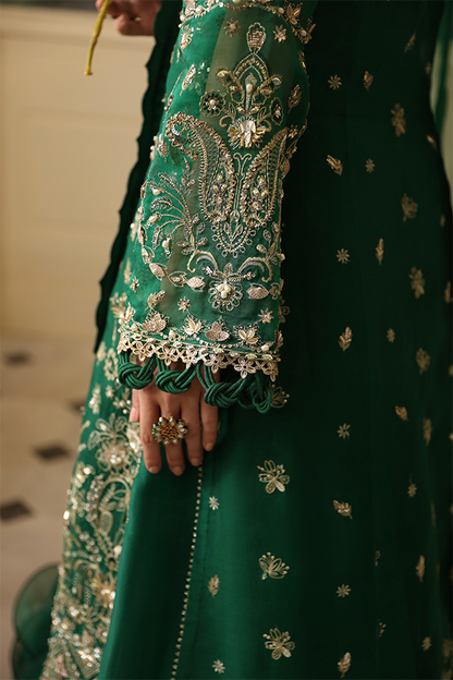 Nyra | Wedding Festive 24 | JADE XL Bottle Green Organza