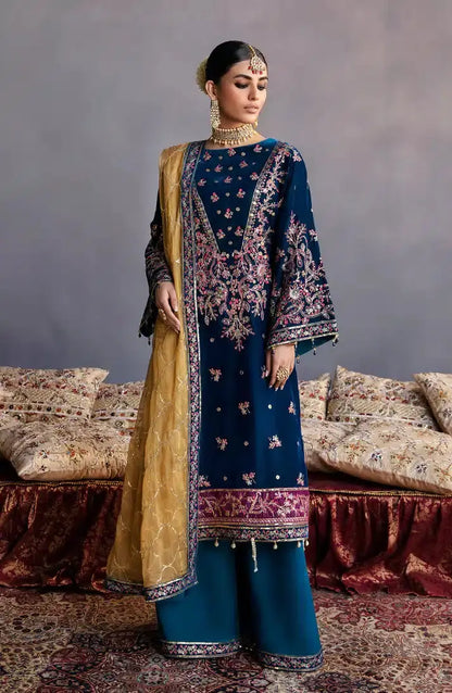 Emaan Adeel | Makhmal Velvet Edition 23 | MK-01 SUFINA - Pakistani Designer Dress - by Emaan Adeel | Type: Formal - 100% Original at Saira Sultan
